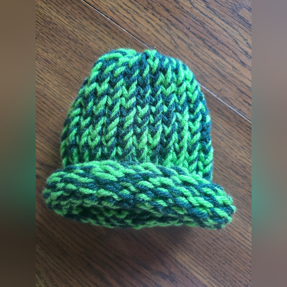 Handmade Cozy Knit Baby Beanies - Red, Blue, Green Bundle Set - Picture 4 of 4